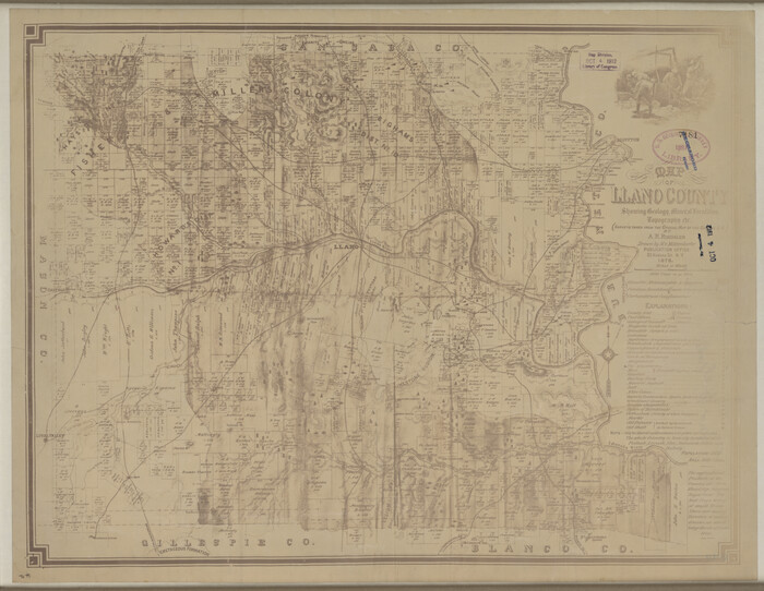 88969, Map of Llano County Showing Geology, Mineral Localities, Topography, etc., Library of Congress
