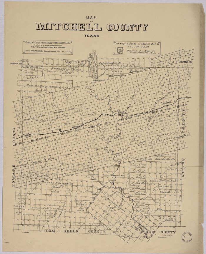 88980, Map of Mitchell County, Texas, Library of Congress