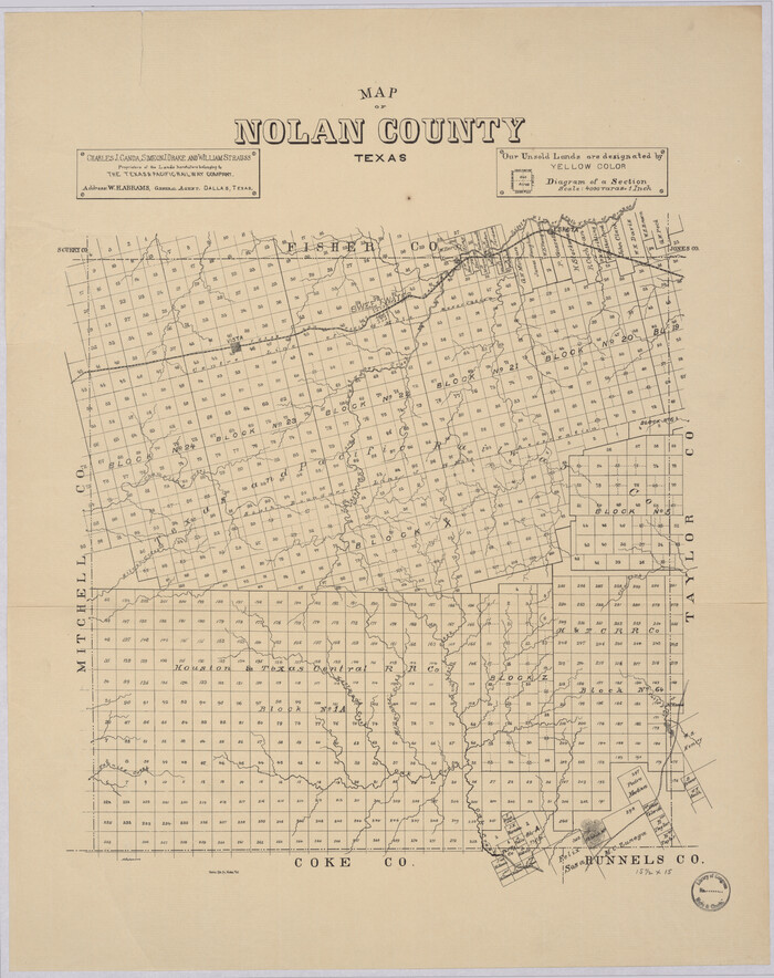 88984, Map of Nolan County, Texas, Library of Congress