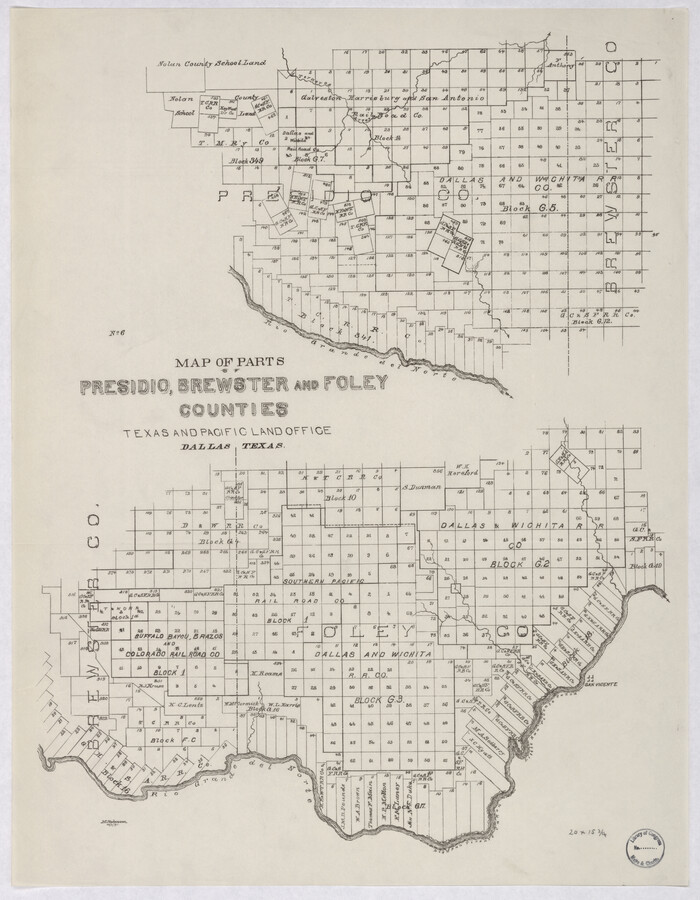 88987, Map of parts of Presidio, Brewster and Foley Counties, Library of Congress