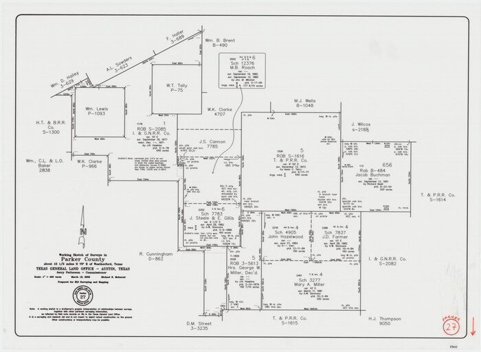 89001, Parker County Working Sketch 27, General Map Collection