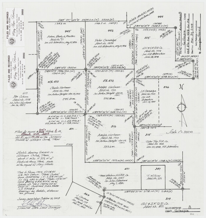 89014, Gillespie County Rolled Sketch 8, General Map Collection