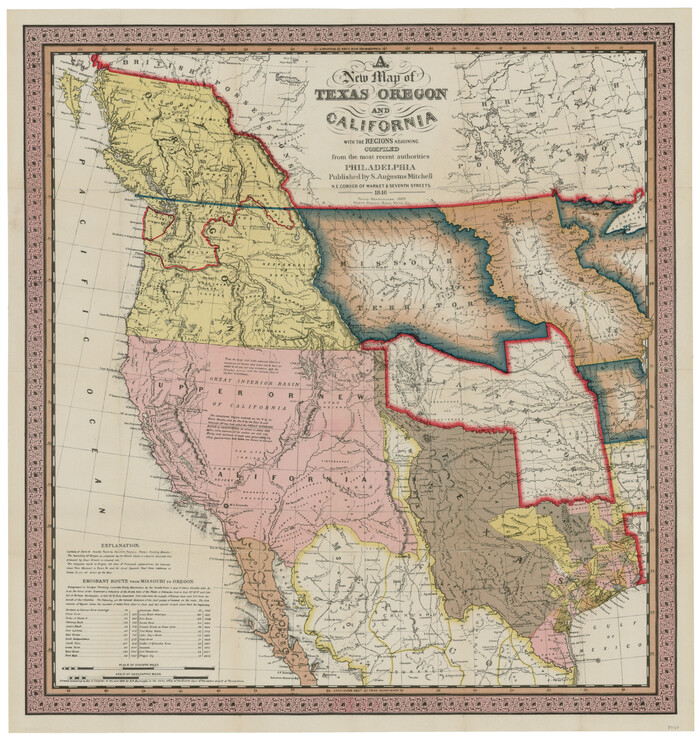 89067, A New Map of Texas, Oregon and California with the Regions adjoining, General Map Collection