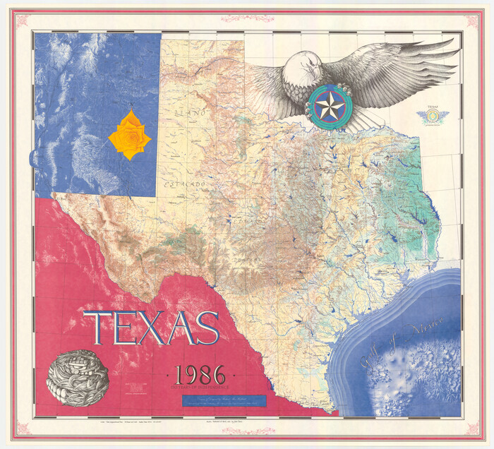 89069, Texas 1986, 150 Years of Independence, General Map Collection