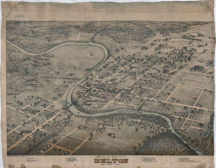 89074, Bird's Eye View of the City of Belton, Bell County, Texas, Non-GLO Digital Images