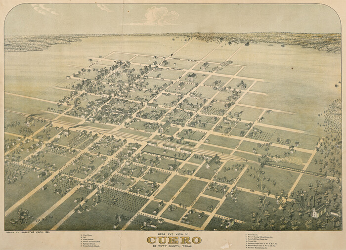 89079, Bird's Eye View of Cuero, De Witt County, Texas, Non-GLO Digital Images