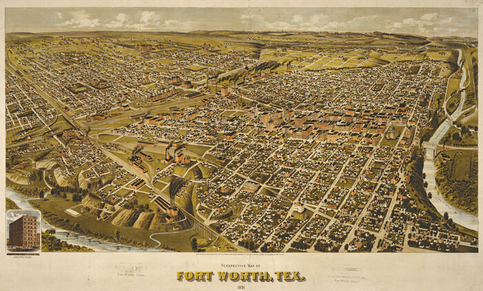 89083, Perspective Map of Fort Worth, Tex., Non-GLO Digital Images