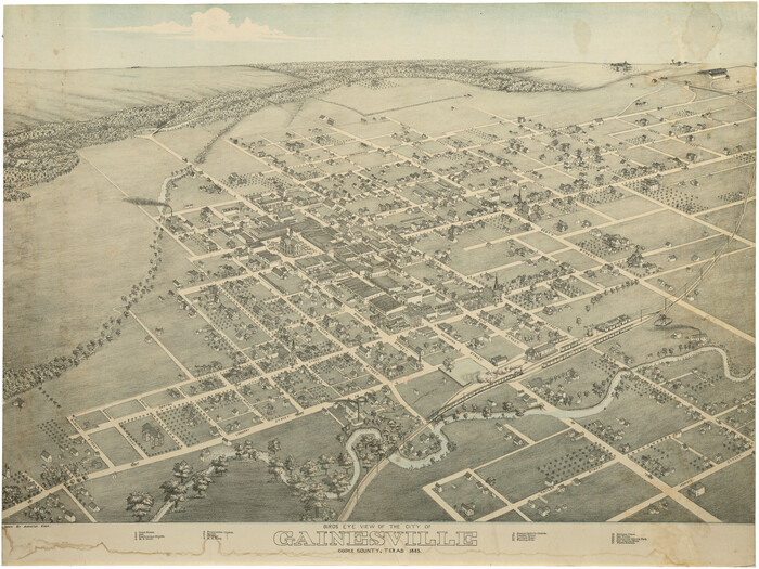 89084, Bird's Eye View of the City of Gainesville Cooke County, Texas, Non-GLO Digital Images