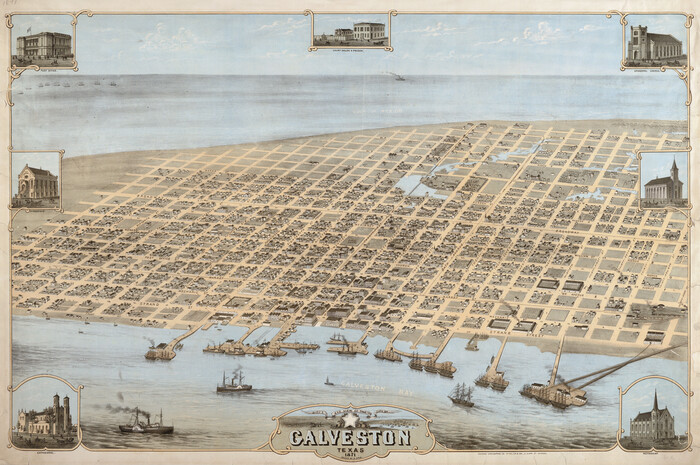 89086, Bird's Eye View of the City of Galveston Texas, Non-GLO Digital Images