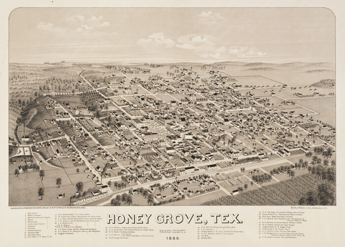 89091, Honey Grove, Tex., Fannin County, 1886, Non-GLO Digital Images