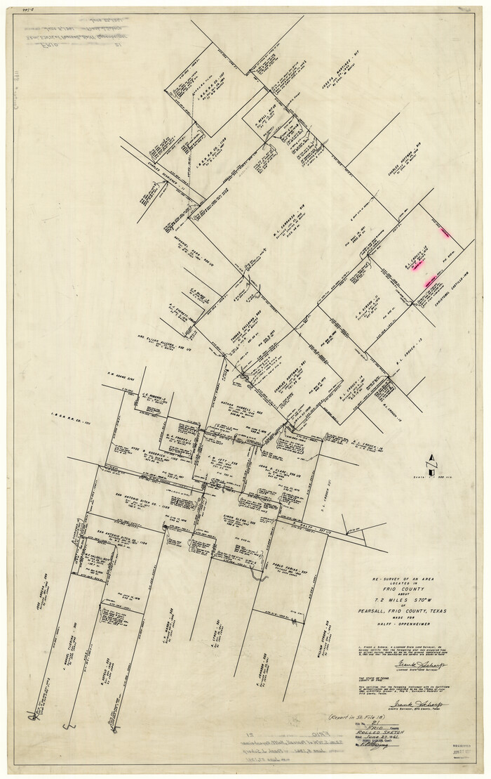 8911, Frio County Rolled Sketch 21, General Map Collection