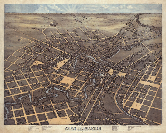89203, Bird's Eye View of the City of San Antonio, Bexar County, Texas, Non-GLO Digital Images