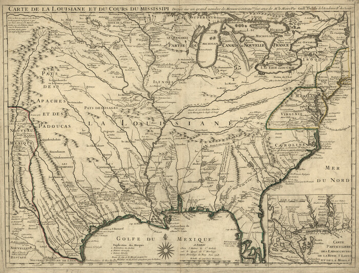 89216, Carte de la Louisiane et du Cours du Mississipi, Non-GLO Digital Images