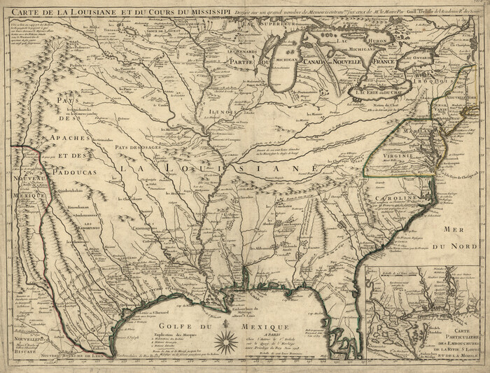89216, Carte de la Louisiane et du Cours du Mississipi, Non-GLO Digital Images