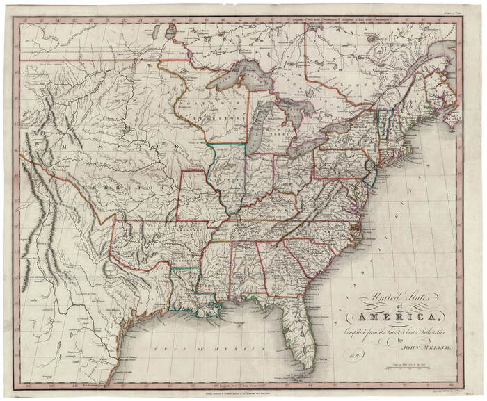 89220, United States of America, compiled from the latest & best authorities by John Melish, 1820, General Map Collection