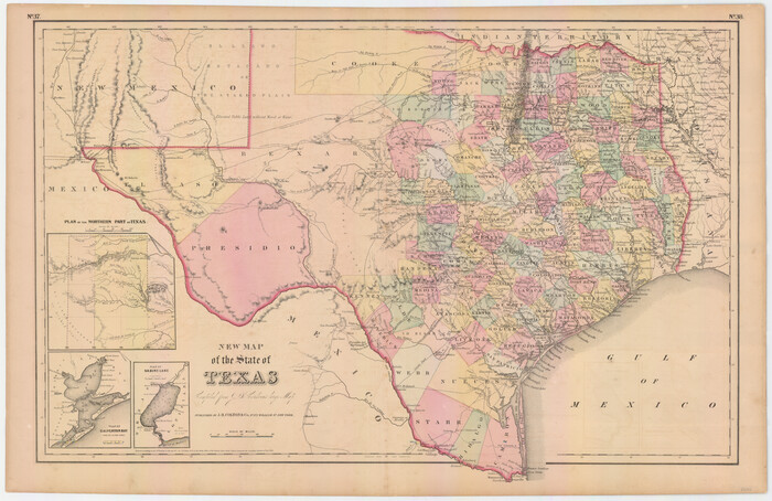 89252, New Map of the State of Texas Compiled from J. De Cordova's large Map, General Map Collection