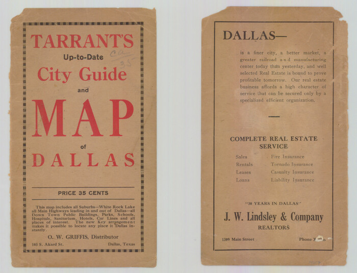 89257, Tarrant's Key and Guide to Dallas, General Map Collection