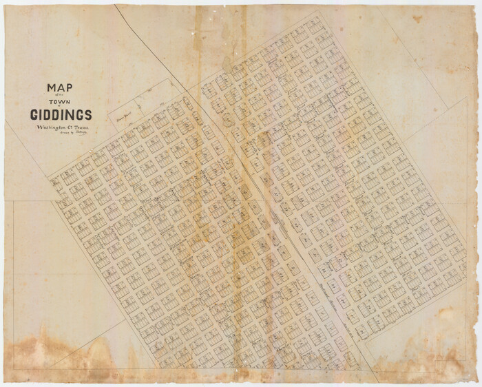 89270, Map of the Town of Giddings, General Map Collection