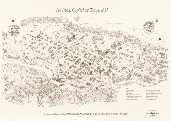 89272, Houston, Capital of Texas, 1837, General Map Collection