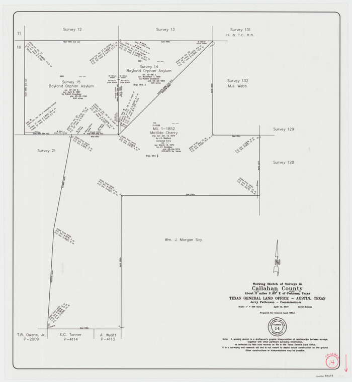 89273, Callahan County Working Sketch 14, General Map Collection