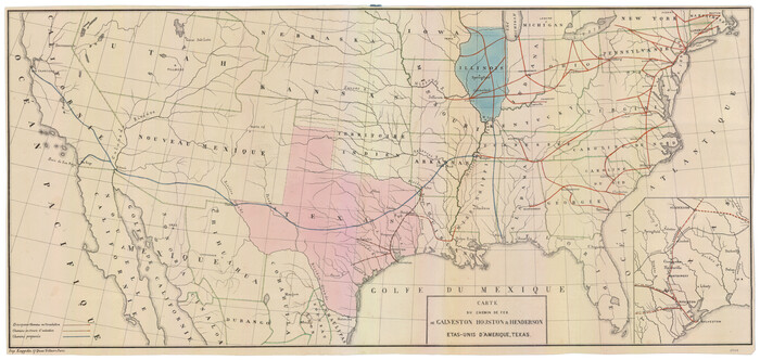 89274, Carte du Chemin de Fer de Galveston, Houston et Henderson, General Map Collection
