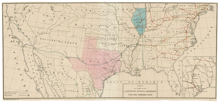89274, Carte du Chemin de Fer de Galveston, Houston et Henderson, General Map Collection
