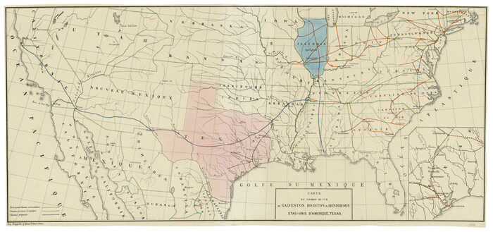 89274, Carte du Chemin de Fer de Galveston, Houston et Henderson, General Map Collection