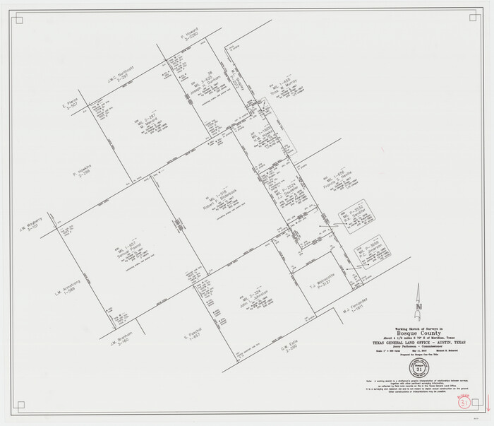 89277, Bosque County Working Sketch 31, General Map Collection