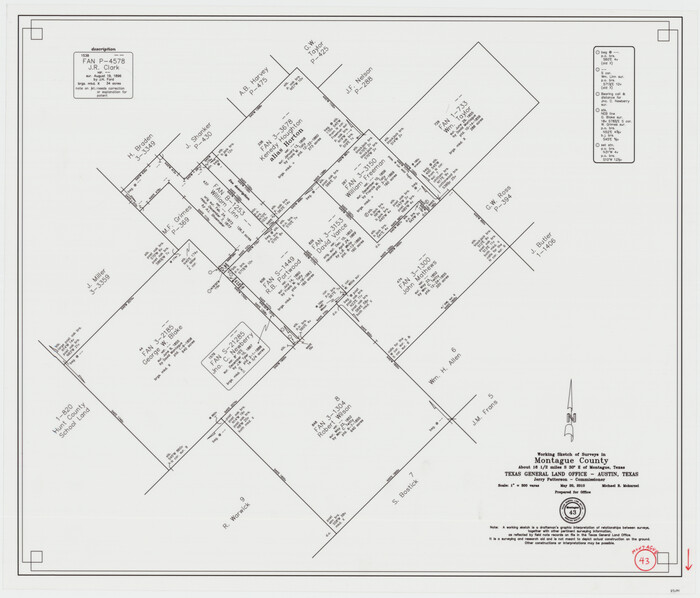 89284, Montague County Working Sketch 43, General Map Collection