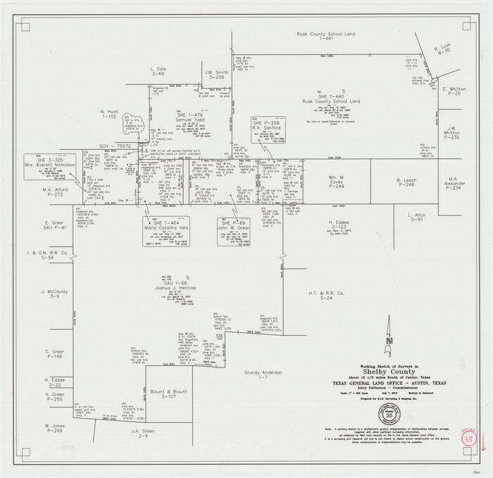 89285, Shelby County Working Sketch 35, General Map Collection