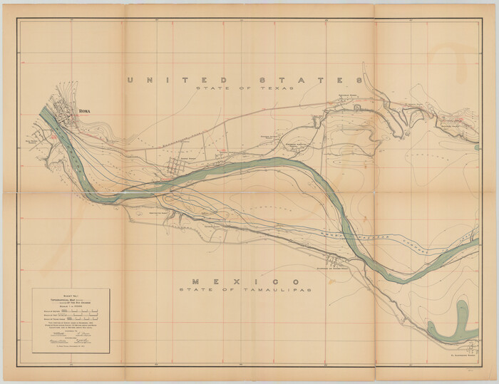 89525, Topographical Map of the Rio Grande, Sheet No. 1, General Map Collection