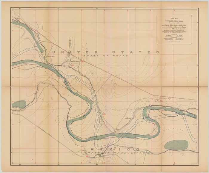 89526, Topographical Map of the Rio Grande, Sheet No. 2, General Map Collection