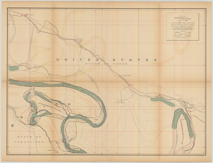 89528, Topographical Map of the Rio Grande, Sheet No. 4, General Map Collection