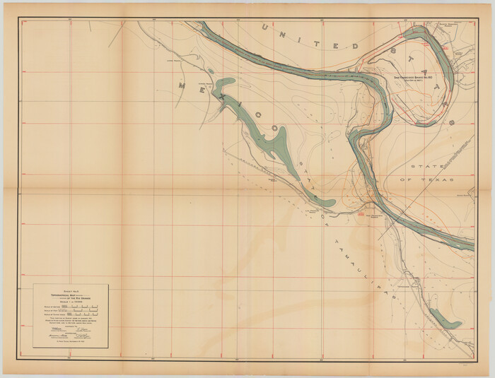 89529, Topographical Map of the Rio Grande, Sheet No. 5, General Map Collection