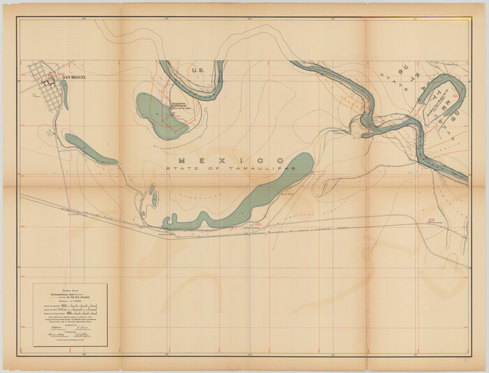 89533, Topographical Map of the Rio Grande, Sheet No. 9, General Map Collection