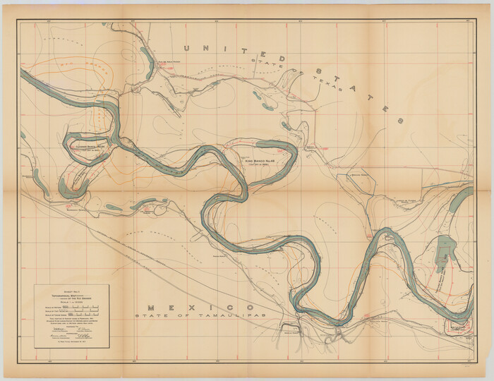 89535, Topographical Map of the Rio Grande, Sheet No. 11, General Map Collection