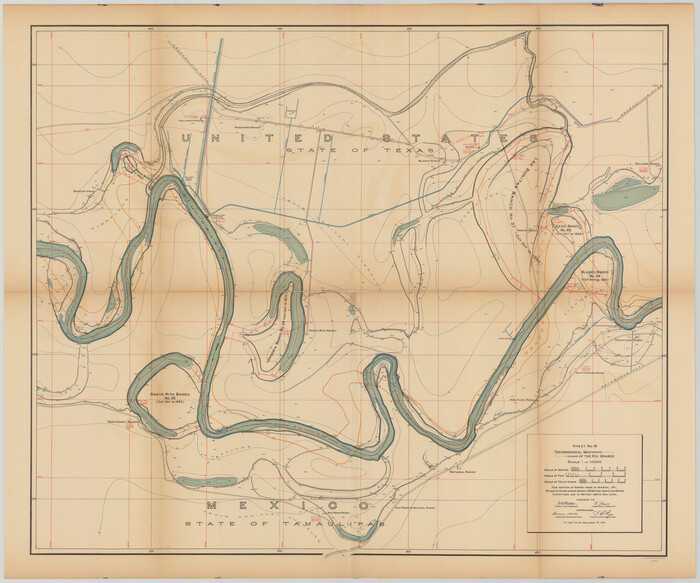 89540, Topographical Map of the Rio Grande, Sheet No. 16, General Map Collection