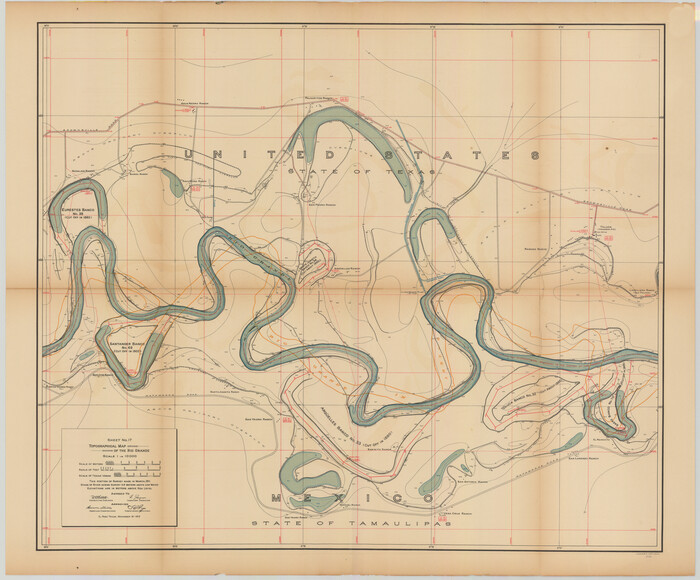 89541, Topographical Map of the Rio Grande, Sheet No. 17, General Map Collection