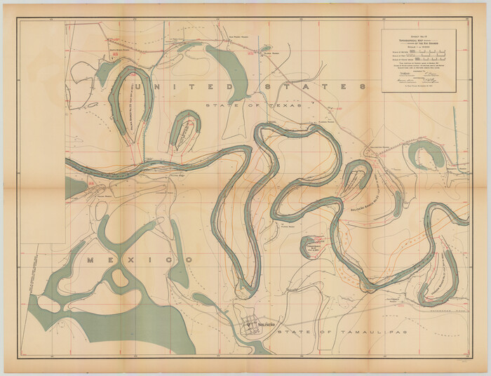 89543, Topographical Map of the Rio Grande, Sheet No. 19, General Map Collection