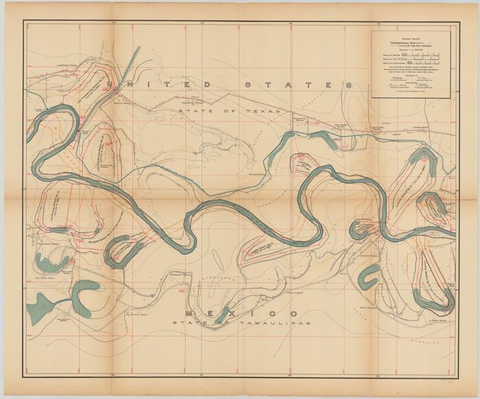 89544, Topographical Map of the Rio Grande, Sheet No. 20, General Map Collection