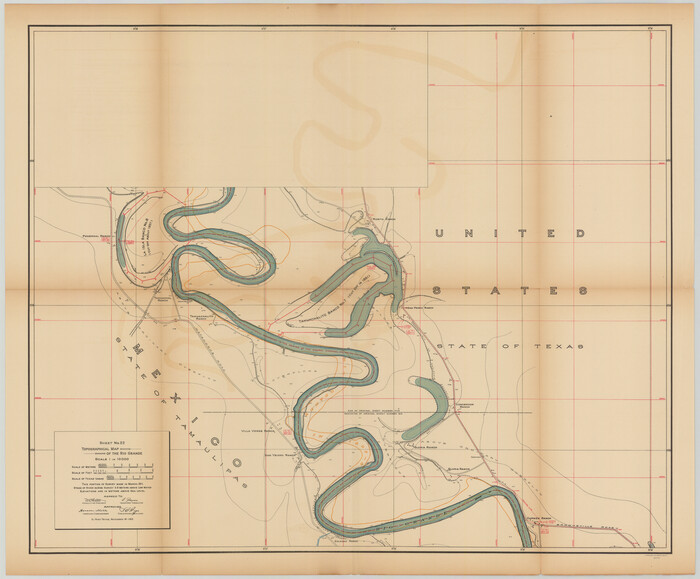 89546, Topographical Map of the Rio Grande, Sheet No. 22, General Map Collection
