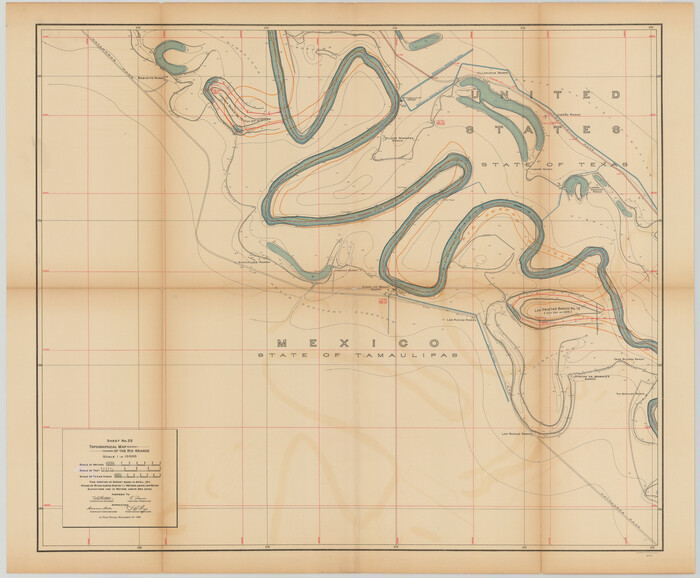 89547, Topographical Map of the Rio Grande, Sheet No. 23, General Map Collection
