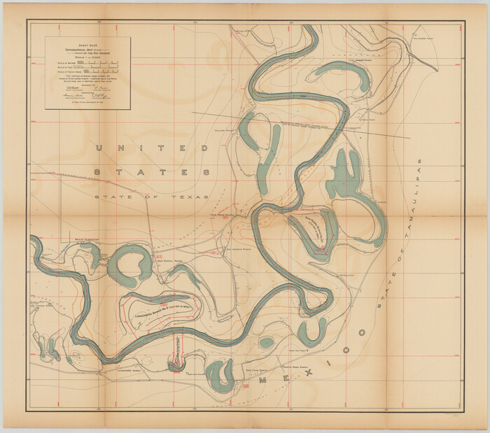 89550, Topographical Map of the Rio Grande, Sheet No. 26, General Map Collection