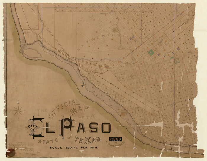 89617, The Official Map of the City of El Paso, State of Texas, Non-GLO Digital Images