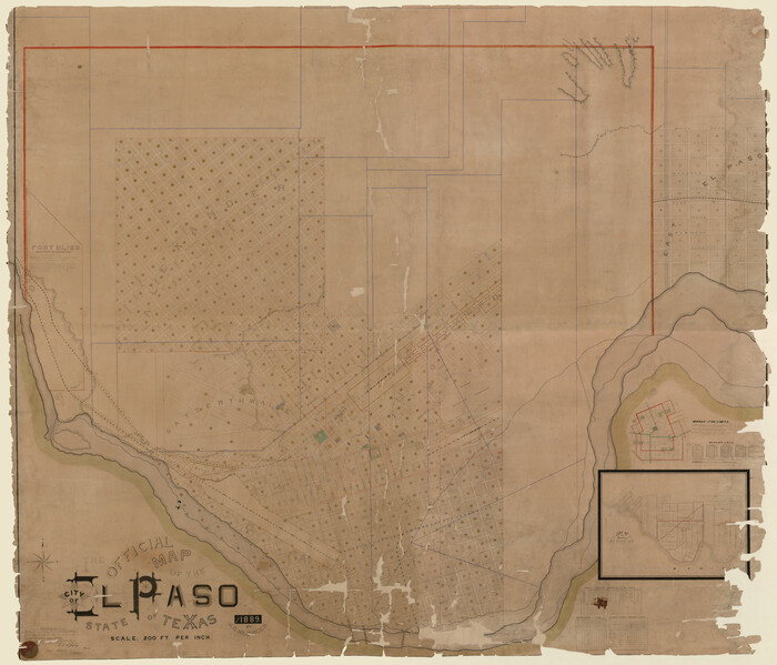 89619, The Official Map of the City of El Paso, State of Texas, Non-GLO Digital Images