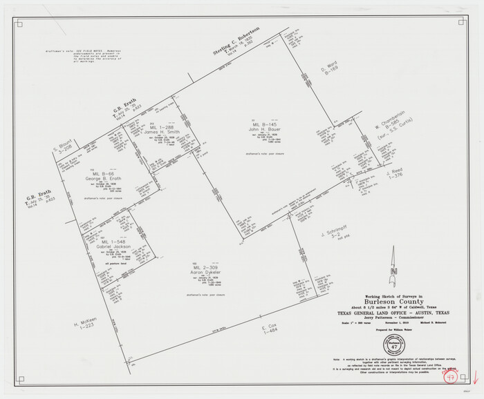 89620, Burleson County Working Sketch 47, General Map Collection