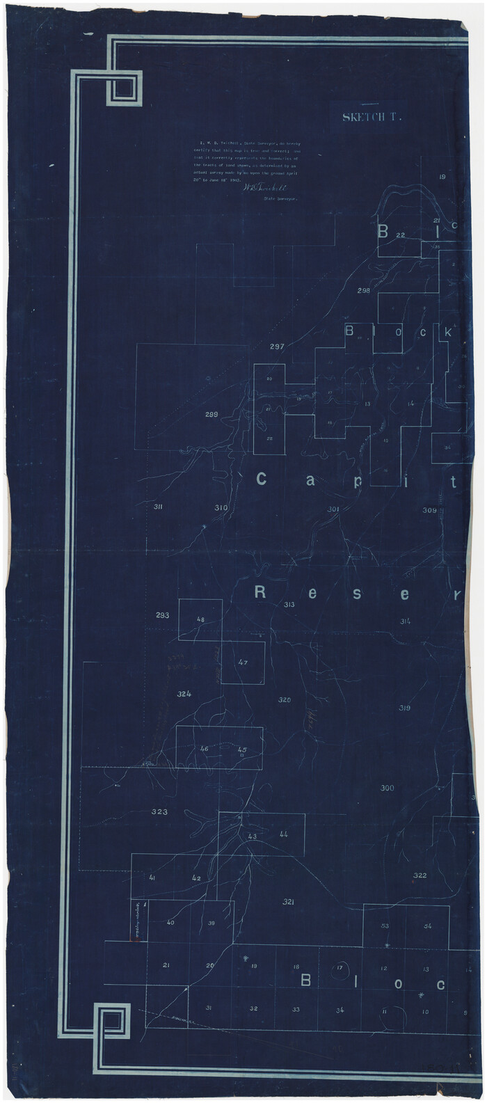 89631, Sketch T [showing Capitol Reserve], Twichell Survey Records