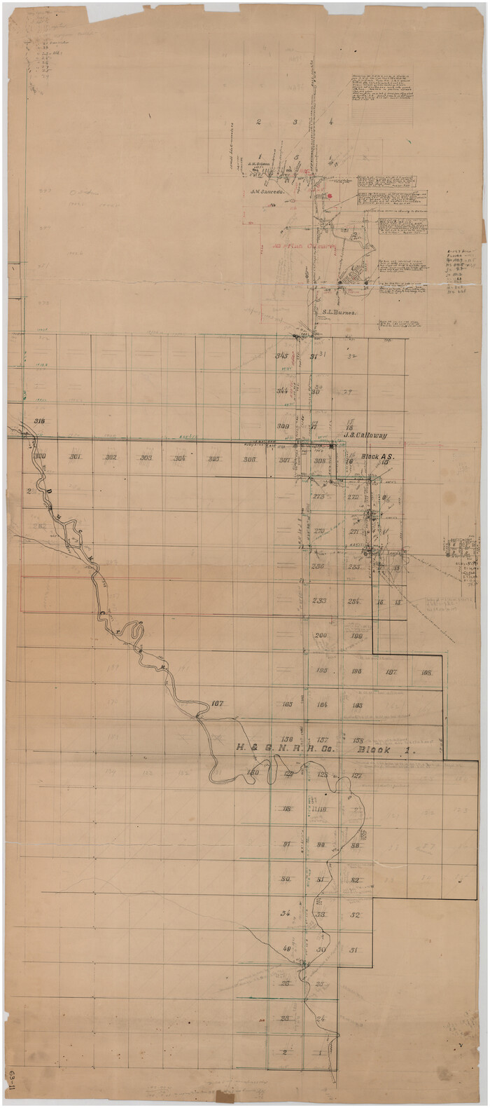 89634, [Sketch showing H. & G. N. Blk. 1], Twichell Survey Records