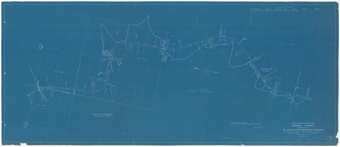 89661, Right-of-way & Track Map Dawson Railway Operated by the El Paso & Southwestern Company Station 1021+79.7 to Station 1233+41.7, Twichell Survey Records