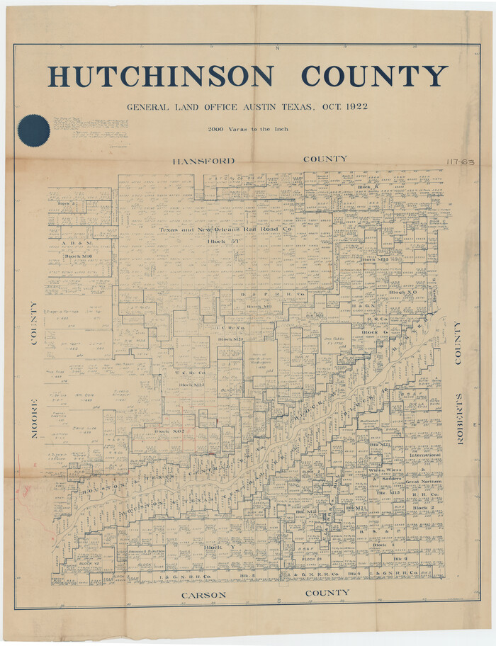 89699, Hutchinson County, 1922, Twichell Survey Records
